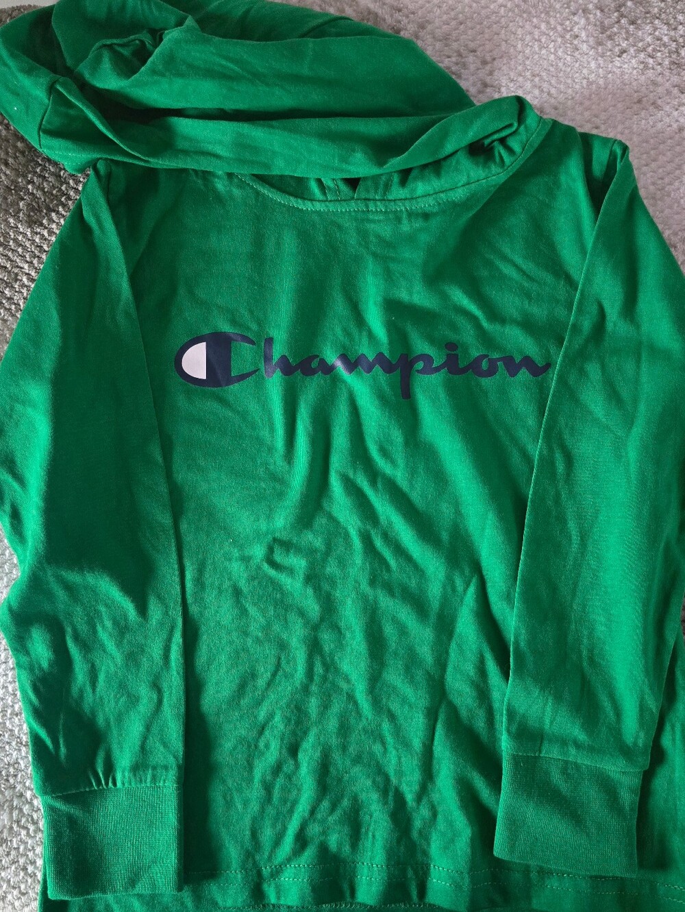 3/ $20 Champion Boy Long Sleeve Hooded T-Shirt Green Reef Size 5T